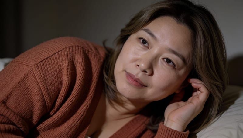 조용한 밤, 귀 안에서 소리가 더 크게 느껴지는 순간입니다.